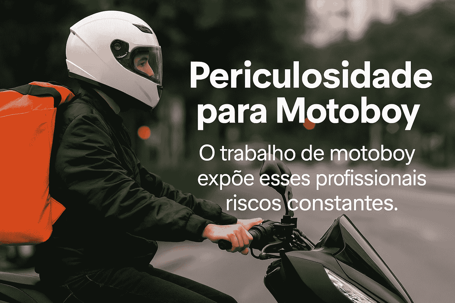 Imagem ilustrativa sobre periculosidade para motoboy